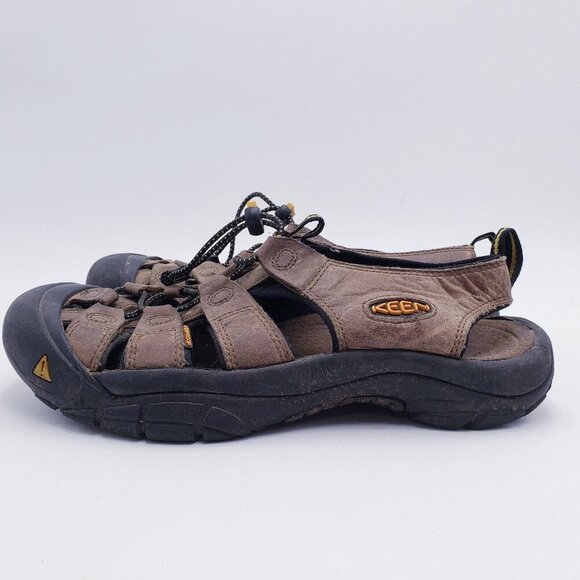 KEEN Men's Newport Closed Toe Leather Sandals Brown Leather Waterproof Men's 9 - Picture 1 of 9